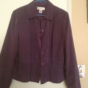 Judith Hart Purple Suede Blazer 14P
